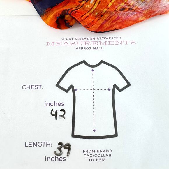 Soft Surroundings Womens Flowy Caftan One Size Lightweight Summer Orange - Picture 7 of 7